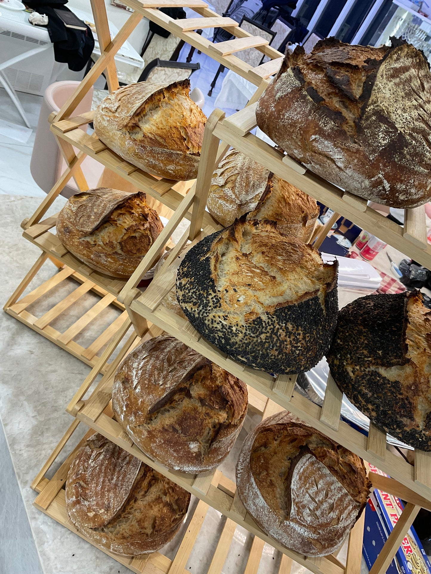Handmade Organic White Rye Sourdough- BLACK SESAME limited edition