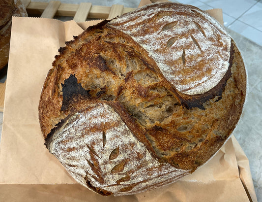 Handmade Organic Stone Whole Wheat Golden Rye Sourdough
